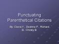 Punctuating Parenthetical Citations
