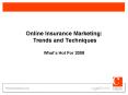 Online Insurance Marketing: Trends and Techniques Whats Hot For 2008