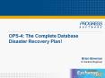 OPS4: The Complete Database Disaster Recovery Plan