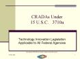 CRADAs Under 15 U'S'C' 3710a