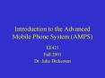 Introduction to the Advanced Mobile Phone System AMPS