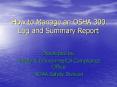 How to Manage an OSHA 300 Log and Summary Report