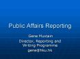 Public Affairs Reporting