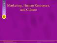 Marketing, Human Resources, and Culture
