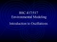 BSC 417517 Environmental Modeling