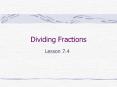 Dividing Fractions