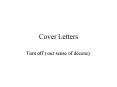 Cover Letters