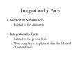 Integration by Parts
