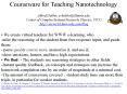 Courseware for Teaching Nanotechnology Alfred Hubler, ahublerillinois'edu Center of Complex Systems