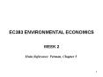 EC383 ENVIRONMENTAL ECONOMICS