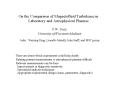 On the Comparison of Magnetofluid Turbulence in Laboratory and Astrophysical Plasmas