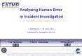 Analysing Human Error