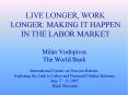 LIVE LONGER, WORK LONGER: MAKING IT HAPPEN IN THE LABOR MARKET