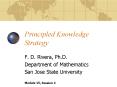 Principled Knowledge Strategy