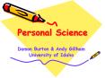 Personal Science