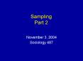 Sampling Part 2
