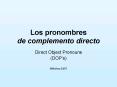 Los pronombres de complemento directo
