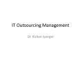 IT Outsourcing Management