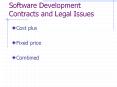 Software Development Contracts and Legal Issues