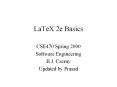 LaTeX 2e Basics