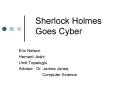 Sherlock Holmes Goes Cyber