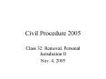 Civil Procedure 2005