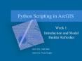Python Scripting in ArcGIS
