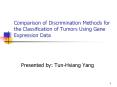 Comparison of Discrimination Methods for the Classification of Tumors Using Gene Expression Data
