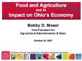 Food and Agriculture and its Impact on Ohios Economy