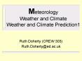 Meteorology Weather and Climate Weather and Climate Prediction1