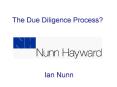 The Due Diligence Process