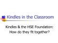 Kindles in the Classroom