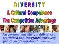 An environment wherein differences are valued and integrated into every part of an organization'