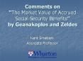 Comments on The Market Value of Accrued Social Security Benefits by Geanakoplos and Zeldes