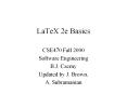 LaTeX 2e Basics
