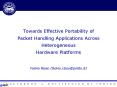 Towards Effective Portability of Packet Handling Applications Across Heterogeneous Hardware Platform