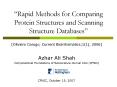 Rapid Methods for Comparing Protein Structures and Scanning Structure Databases
