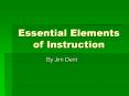 Essential Elements of Instruction