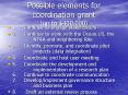 Possible elements for coordination grant up to $400,000