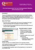 OnLine Assessment for two Undergraduate Modules