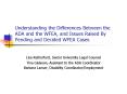 Understanding the Differences Between the ADA and the WFEA, and Issues Raised By Pending and Decided