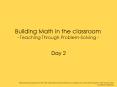 Presentation is prepared for The Park City Mathematics Institute, Secondary School Teachers Program,