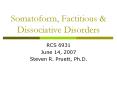 Somatoform, Factitious