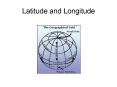 Latitude and Longitude