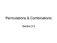 Permutations