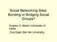 Social Networking Sites: Bonding or Bridging Social Groups
