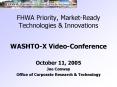FHWA Priority, MarketReady Technologies