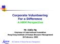 Corporate Volunteering For a Difference A HRM Perspective