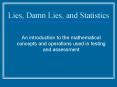 Lies, Damn Lies, and Statistics