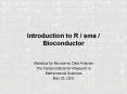 Introduction to R sma Bioconductor